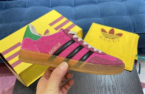 gucci adidas pink green